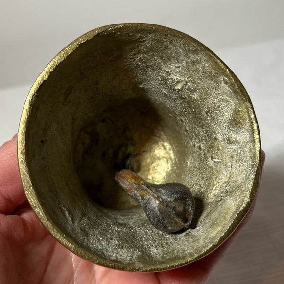 Vintage Ornate Brass Hand Bell Made In India - Picture 5 of 7